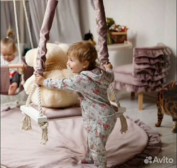 Детский круглый коврик мягкий