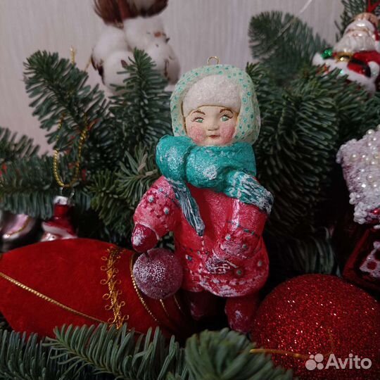 Ватные елочные игрушки