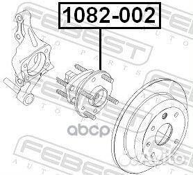 Ступица задняя, шт 1082002 Febest