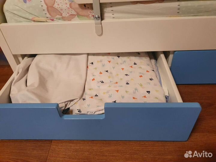 Детская кровать Икеа+матрас и постельное белье