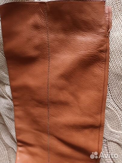 Сапоги ботфорты кожаные новые, размер 37