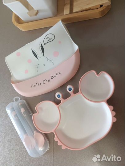 Детская посуда для кормления силиконовая