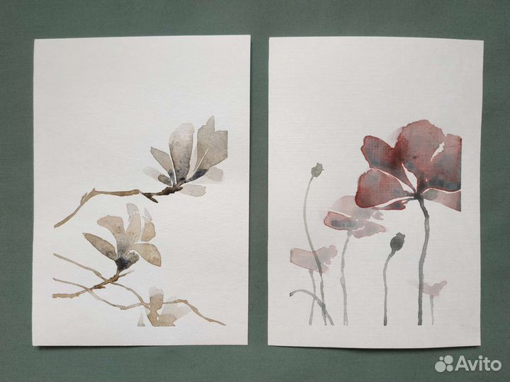 Открытки ручной работы с цветами, а6
