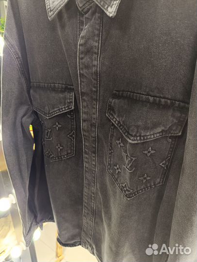 Джинсовая рубашка мужская