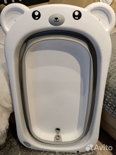 Детская складная ванночка с матрасиком