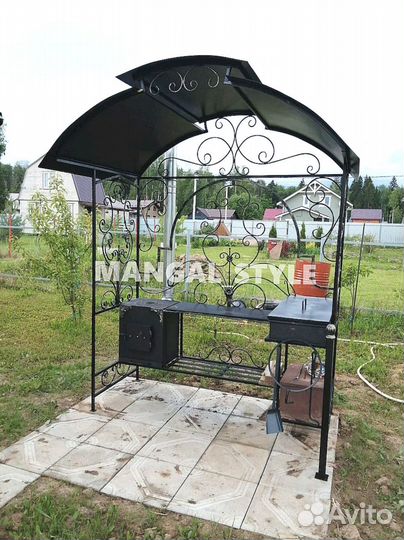 Кованые мангалы с крышей