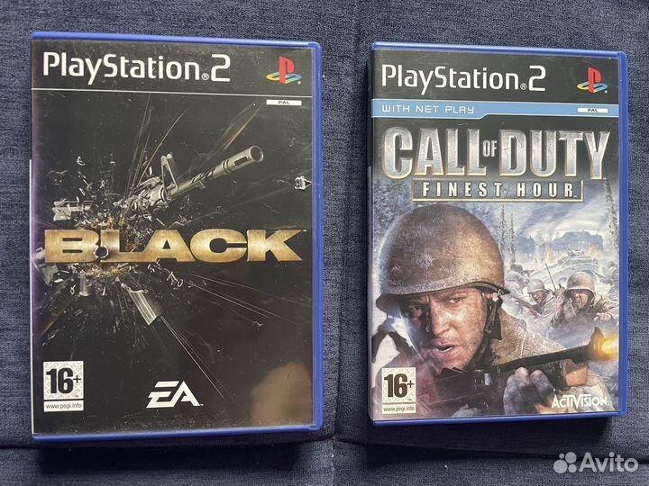Игра для Sony PS 2, call of duty и black