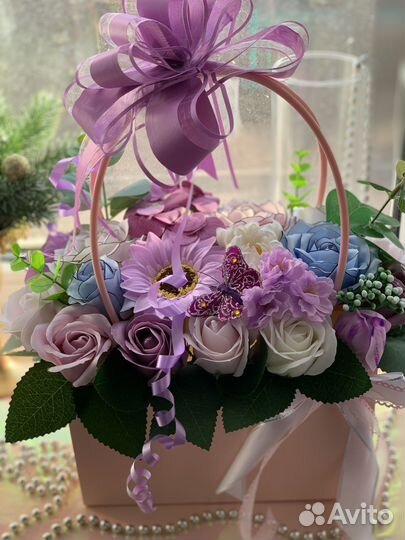 Букет из мыльных роз