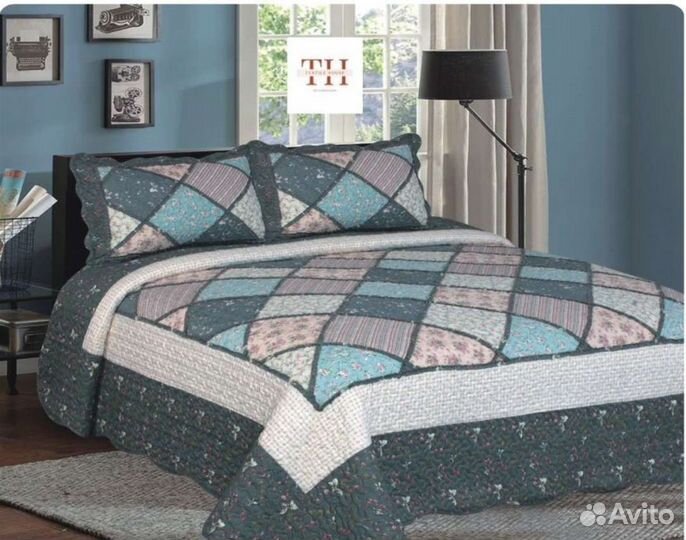 Покрывало лоскутное пжчворк с наволочками