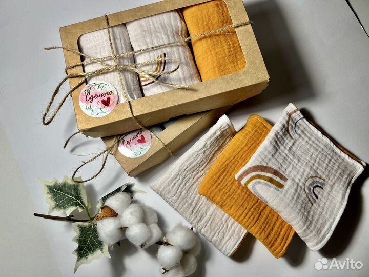 Муслиновые салфетки(платочки)