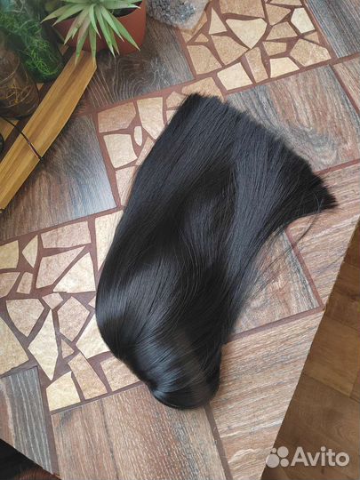 Парик черный до плеч. Новый