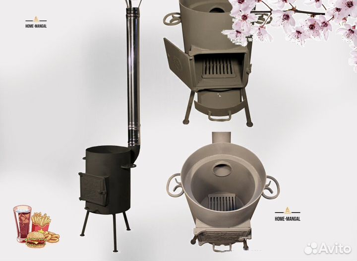 Печь дачная под казан