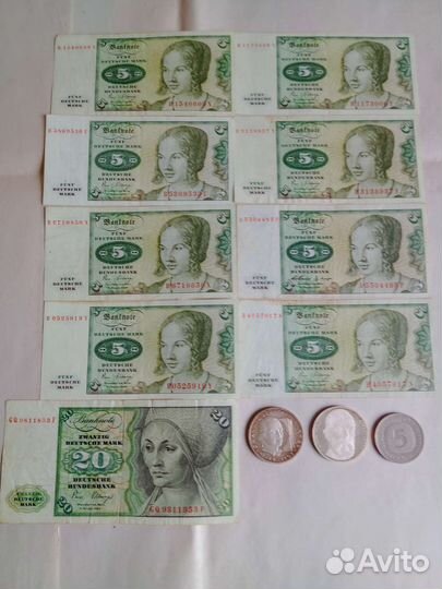 Банкноты. Купюры.Монеты.Марки немецкие