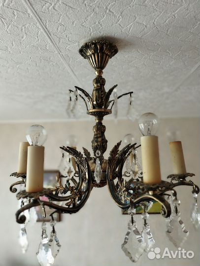 Люстра хрустальная винтаж