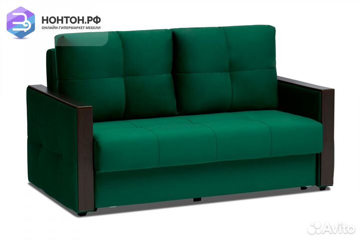 Диван еврокнижка Инсайд изумрудный