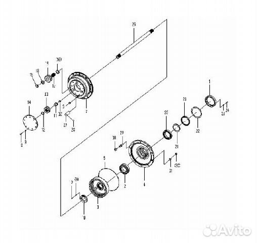 Втулка промежуточная подшипника - 29070001261 (sdl