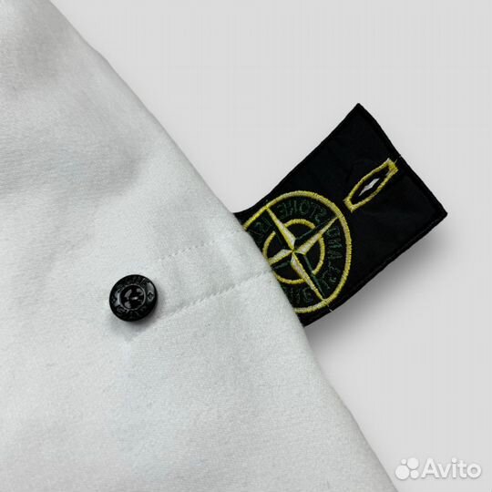 Кофта зип худи Stone island AW24 белая (S-XL)