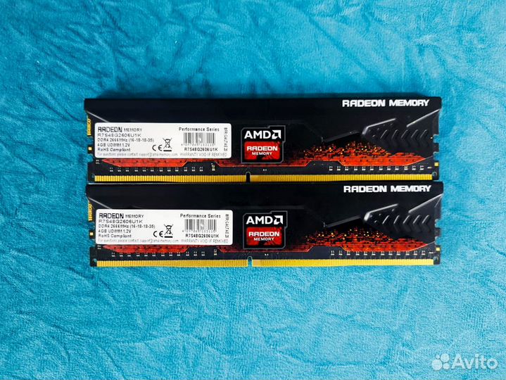 Опер. память DDR4 8Gb (2x4Gb) 2666MHz AMD R7