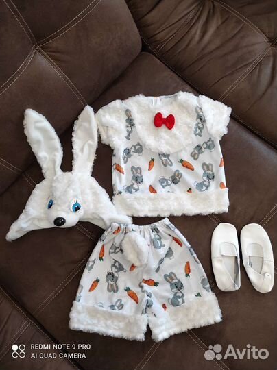 Новогодний костюм зайчика 110-116