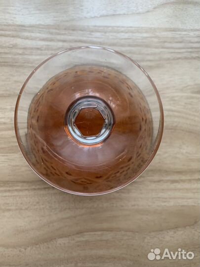 Ваза для фруктов на ножке цветное стекло СССР