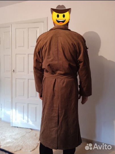 Кожаный плащ (набук)