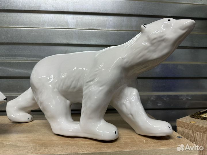 3 фигурки Белые медведи лфз СССР большие