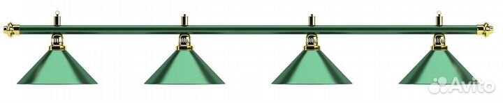 Лампа на четыре плафона «Allgreen» D35 (зелёная