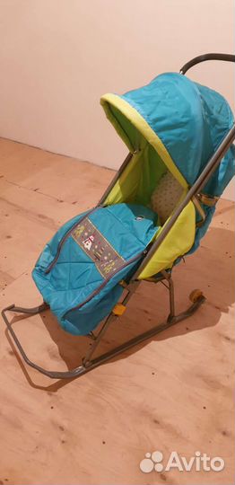 Детские санки с колесами бу