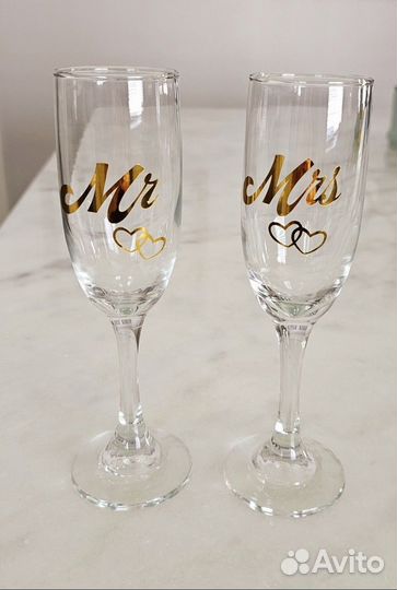 Наклейки на свадебные аксессуары