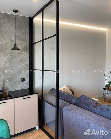 Межкомнатная лофт перегородка