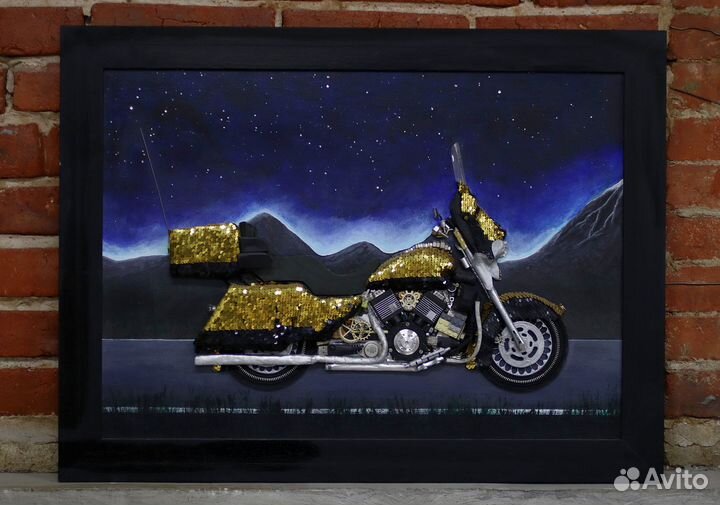 Картина мотоцикла Harley-Davidson Electra Glide