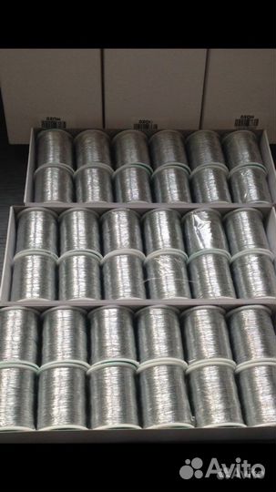 Нитки люрекс цвет серебро