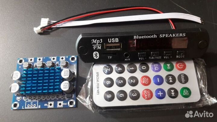 Bluetooth модуль с MP3, FM и USB. аux