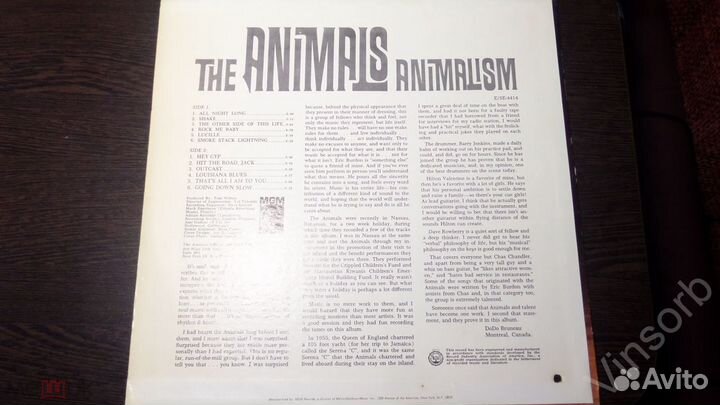 The Animals “Animalism” Lp / US