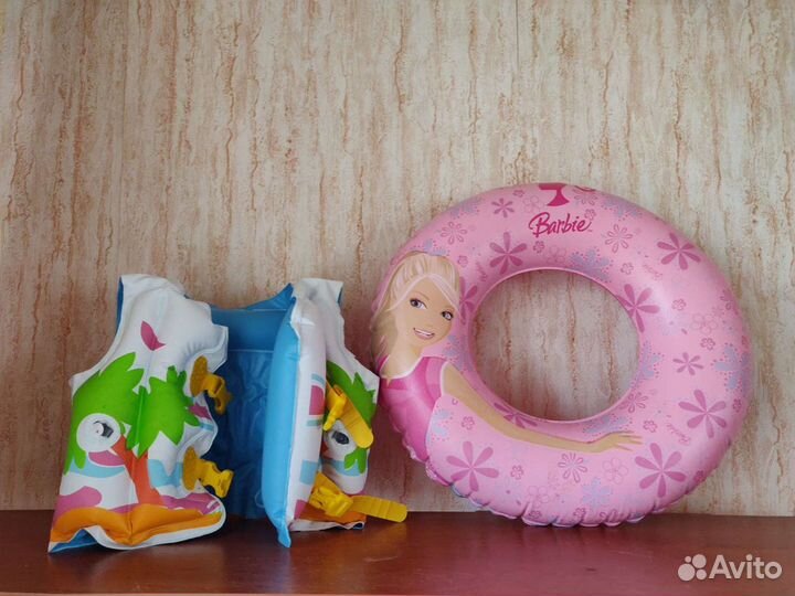 Круги и жилеты для плавания + тапочки для плавания