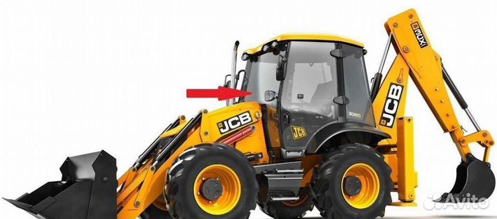 На JCB 3CX\4CX\5CX Стекло лобовое