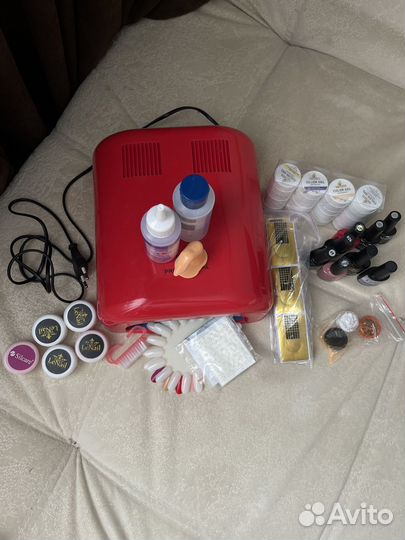 Лампа для ногтей набор