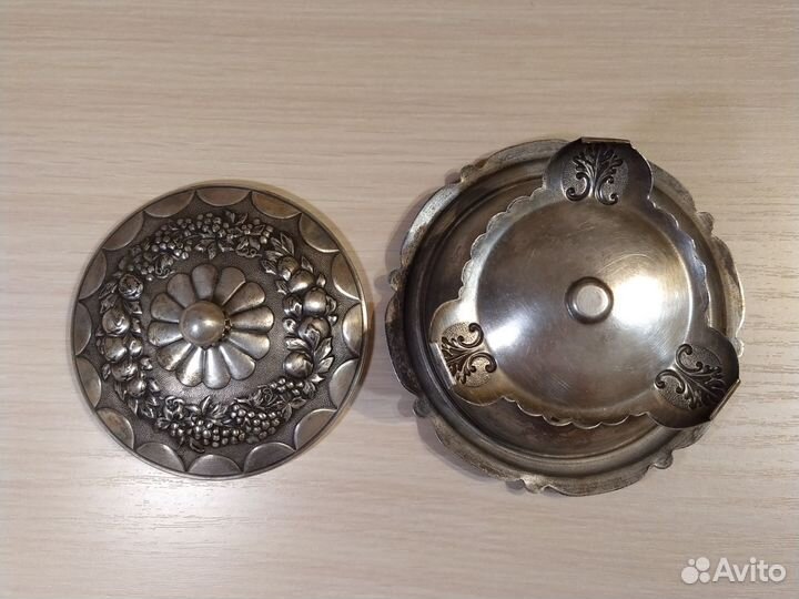 Сахарница (икорница, конфетница) мельхиор СССР