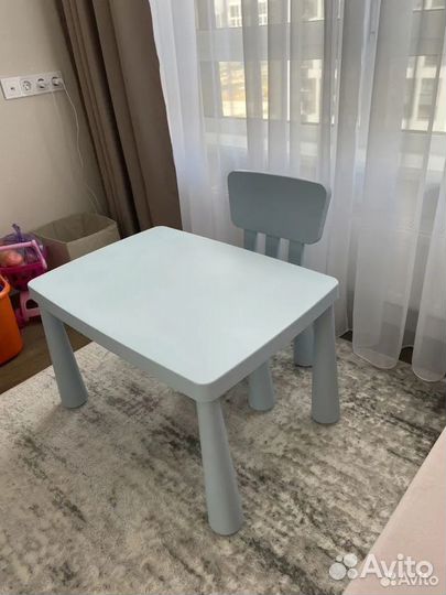 Детский стол и стул IKEA маммут