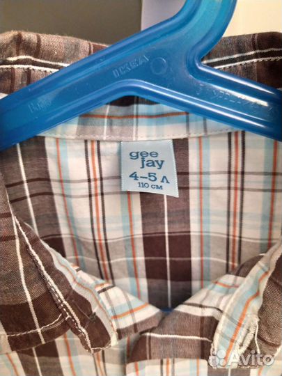 Рубашка в клетку 2шт.Gloria Jeans р. 110см