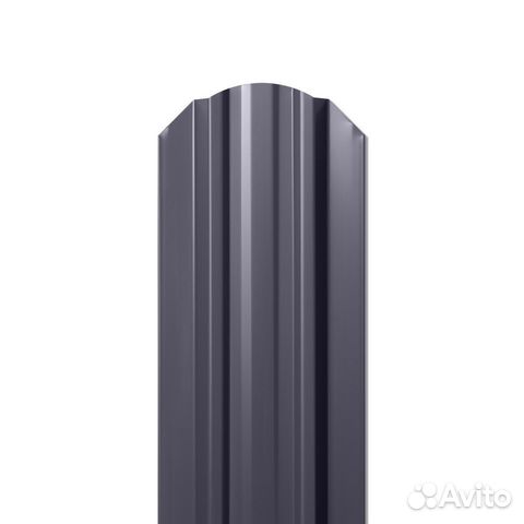 Штакетник Евротрапеция 90x0,45 графит серый