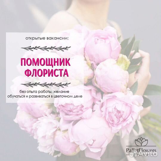 Помощник флориста без опыта