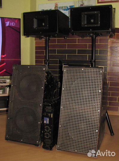 Колонки Frank-Sound 2150W Рупоры Сабвуферы Штативы