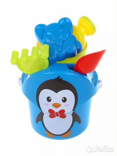 Набор в песочницу: ведро, лейка, лопатки, формочка