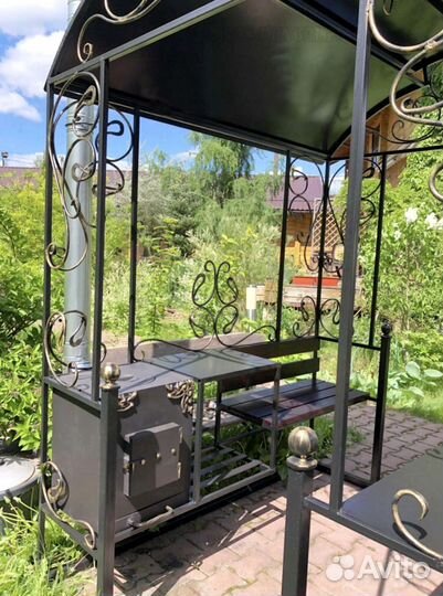 Мангал с печью