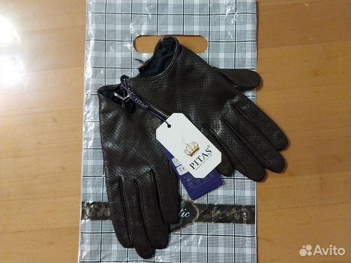 Перчатки женские кожаные новые