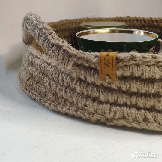 Поднос из джута
