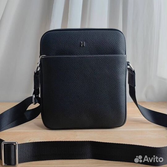 Мужская кожаная сумка через плечо hermes
