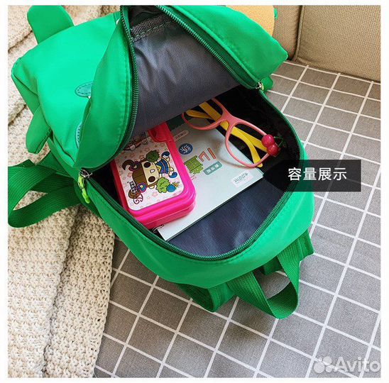 Детский Рюкзак с динозавром новый красный