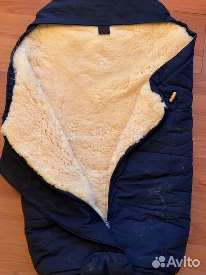 Зимний конверт в коляску на овчине